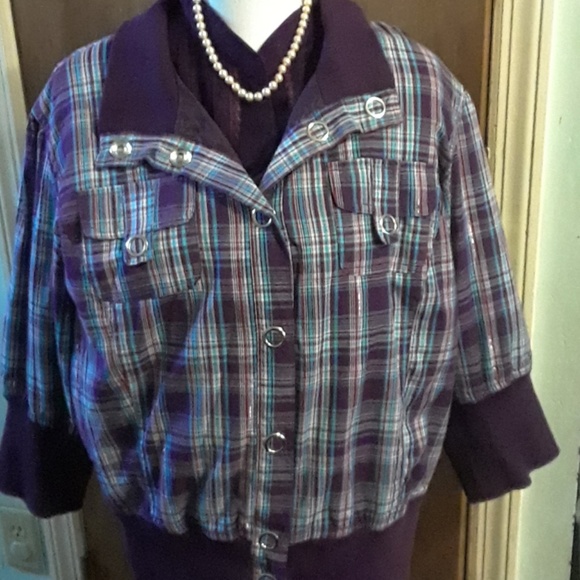Apollo Sportswear plaid jacket, size 3x - Picture 3 of 3